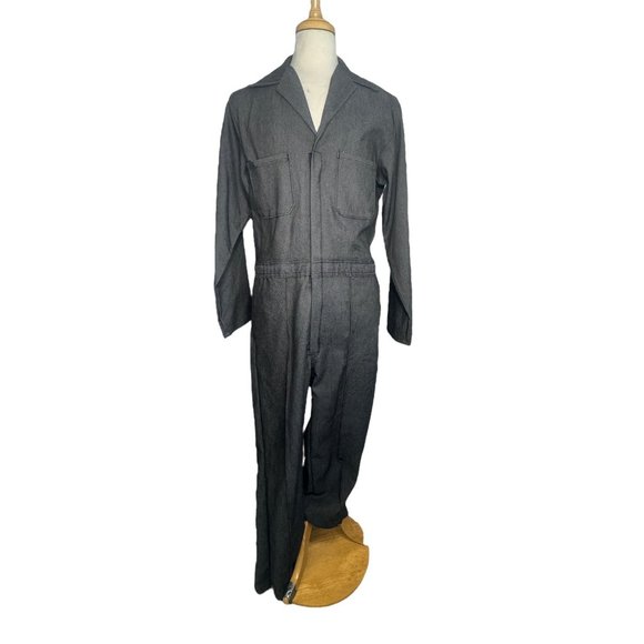 Fieldmaster Vintage Denim Men's Coveralls Gray Size Medium/Regular - Picture 1 of 11